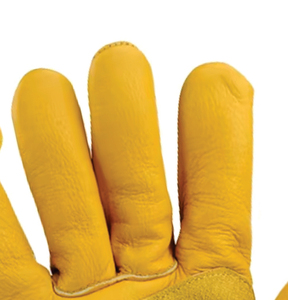 ถุงมือทำงานหนังทนทาน ป้องกันการเสียดสี สีเหลือง รองรับหน้าจอสัมผัส ป้องกันการบาด ทนทาน ระบายอากาศได้ดี ขนาด 10 นิ้ว - Product Image 4