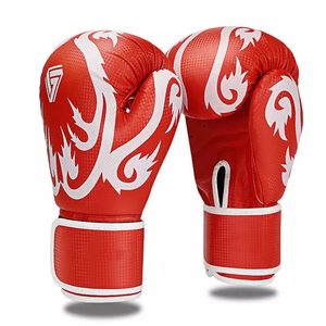 Gants de boxe MMA professionnels en cuir synthétique à prix de gros d'usine, séchage rapide, respirants, fermeture à lacets - Product Image 5