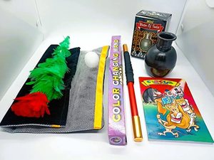 <b>Magic</b> World <b>Kids</b> Stage <b>Magic</b> Trick <b>Set</b> <b>for</b> Beginners-5 Easy Tricks <b>Magic</b> Wand Egg Bag Water Pot Blooming Flower Book | Plastic - Product Image 2