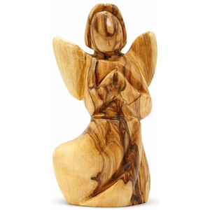 Sculpture d'ange gardien en bois de Sheesham pour table |   Figurines en bois indiennes artisanales, écologiques et durables, Aqudus Saleem - Product Image 1