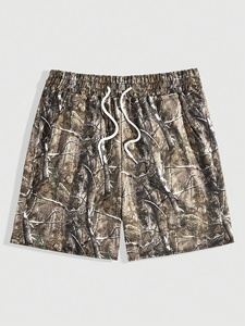 Shorts en coton camouflage pour hommes, taille élastique, respirants, décontractés, pour le sport, imprimés par sublimation, en tissu polyester, service de vente en gros - Product Image 1