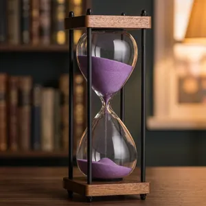 Reloj de Arena de Madera, Temporizador Decorativo con Marco de Madera, Decoración Vintage para Escritorio, Regalo para el Hogar u Oficina - Product Image 5