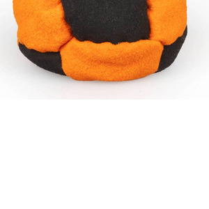 Balón de Hacky Sack de Fieltro Naranja y Negro, Diseño Clásico, Patrón Sólido, Equipo de Fútbol - Product Image 3