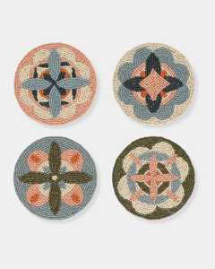 Posavasos Decorativo Artístico de Cuentas de Vidrio con Fina Artesanía Hecha a Mano y Combinaciones de Colores Vibrantes - Product Image 6