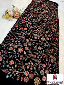 Tissu Jacquard Brodé en Dentelle 100% Polyester Premium Lourd pour Confection de Vêtements, Service de Fabrication Personnalisée OEM/ODM - Product Image 4