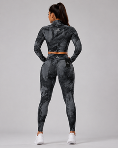Conjunto de Yoga Transpirable para Mujer con Logotipo Frontal - Top de Diseño Sólido y Cierre Elástico en la Cintura para Gimnasio, Fitness y Entrenamiento a Precio Económico - Product Image 6