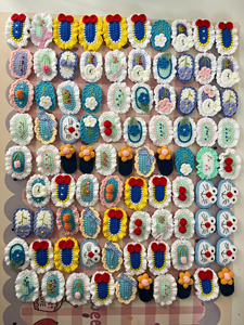 <b>Beginner</b> Crochet Hair Clip <b>Kit</b> Soft Acrylic Yarn Floral Pattern DIY <b>Knitting</b> Set Assorted Colors 3-14 Years Easy Hair - Product Image 6