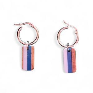 MN EXPORTS Natural <b>Resin</b> & Wood Drop Earrings Boho Handmade Artisan Jewelry Gift for Women Party Islamic - Product Image 5