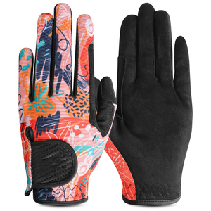 Super Grip Genuine Leather Horse Riding <b>Gloves</b> Anti-Slip <b>Moisture</b> Wicking Comfortable and Breathable for Winter Daily Use - Product Image 1