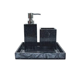Premium Resin <b>Bathroom</b> <b>Set</b> Of Four-piece <b>Bathroom</b> <b>Accessory</b> <b>Set</b> 100% Handcrafted Lightweight Durable Dustproof At Best Price - Product Image 2