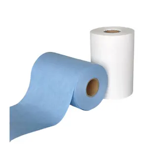 110gsm Polypropylene Cellulose Woodpulp PP Nonwoven Fabric Roll Industrial Wipe Roll