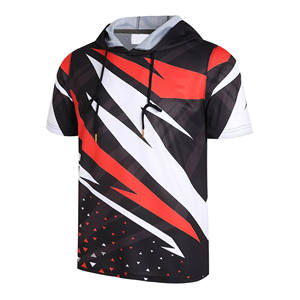 Camisetas con Capucha Blancas para Sublimación al por Mayor, Transferencia Térmica, Verano, 100% Poliéster, Transpirables, de Secado Rápido, Directo de Fábrica - Product Image 1