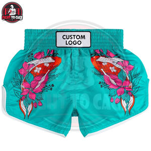 Shorts de Muay Thai tendance imprimés, vêtements de boxe et d'arts martiaux, 100% polyester, légers, extensibles, hautement respirants, pour l'entraînement et le combat - Product Image 3