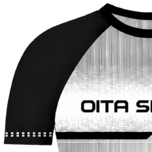 Camiseta Deportiva Raglán Gris Claro y Negra, Manga Corta, Cuello Redondo, Transpirable, Uniforme Deportivo para Entrenamiento, Ropa Deportiva de Alto Rendimiento - Product Image 3