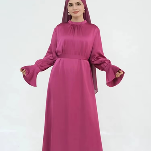 Abaya Modesta Ecológica de Manga Larga y Cuello Redondo para Mujeres Musulmanas de Global Village - Product Image 3