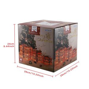 Lot de 3 guirlandes lumineuses de Noël à 60 ampoules avec nœuds en lin, prises standard US, pour jardin, coffret cadeau, décoration - Product Image 3