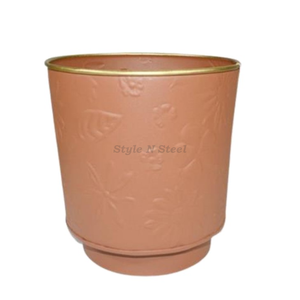 Maceta de Lujo de Hierro con Recubrimiento en Polvo, Duradera, Multiusos, para Interiores, con Drenaje - Product Image 1