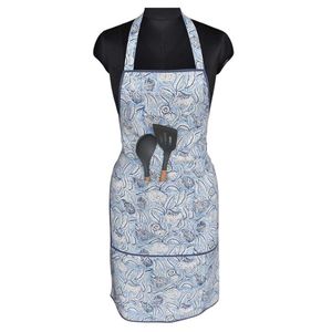 Tablier de cuisine à prix imbattable avec motif floral bleu Meadow Song, lavable en machine, usage quotidien, style classique, 1 à 4 poches - Product Image 5
