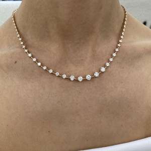 elegant igi certified round lab grown diamond pendant in yellow rose white gold or silver <b>d</b> e f colorless brilliance - Product Image 2