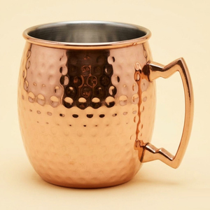 Juego de tazas Moscow Mule de cobre puro 100% hecho a mano de alta calidad, taza de cobre sólido vintage para cócteles, cerveza y salud ayurvédica - Product Image 5