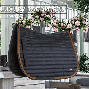 Customizable Cotton Equine English Dressage Saddle Pad with Polyester <b>Lining</b> for Riding Training Horse Protection Wholesale - Product Image 2