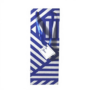 Bolsa de vino de papel artístico de algodón reciclado premium con asas de cinta de satén, estampado a mano encantador, elegante y a juego para todo tipo de velas. - Product Image 1