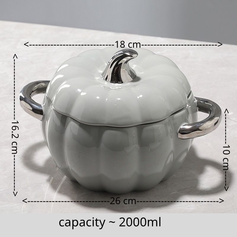 Serving Bowl with lid (grey colour)2000ML