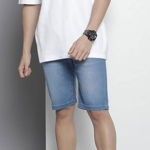 กางเกงยีนส์ขาสั้นผู้ชายสไตล์วัยรุ่นสุดเทรนด์ ดีไซน์ดิสเทรส ผ้าฝ้ายผสมระบายอากาศได้ดี เหมาะสำหรับฤดูหนาว - Product Image 4