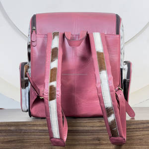 2026 Western Cowhide Leather with Boot Stitch <b>Backpack</b> Purse Handmade Tooled Flap Women Travel <b>School</b> Fashion <b>Backpack</b> Wholesale - Product Image 5