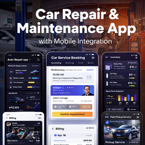 โซลูชันการบำรุงรักษารถยนต์แบบดิจิทัลพร้อมแอปพลิเคชันมือถือ การติดตามบริการแบบเรียลไทม์ และการจัดการโรงรถอัจฉริยะ - Product Image 1