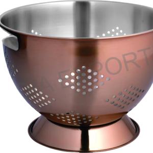 กระชอนสีน้ำตาลที่สง่างามและทนทานที่กรองห้องครัวสำหรับการทำอาหารและการระบายน้ำทุกวัน - Product Image 1