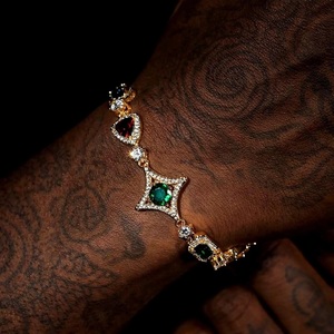 <b>Men</b> Multi colour 925 Silver Link Chain Tennis Bracelet Luxury Hip Hop Jewelry Engagement Gift Silver Wedding For Woman bracelet - Product Image 6