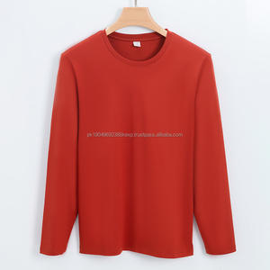 Custom Logo High End <b>Long</b> <b>Sleeve</b> <b>Men's</b> T-Shirt 100% <b>Long</b> Staple Cotton Blank T Shirt 190Gsm Full <b>Sleeve</b> <b>Tshirt</b> - Product Image 4