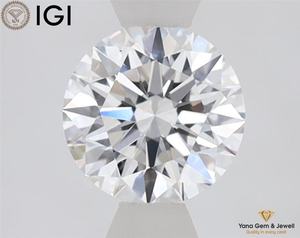 Diamante cultivado en laboratorio CVD de 1.00 quilates, forma redonda, 6.51 mm, color E, claridad VVS1, con certificado IGI para una obra maestra de joyería de diseñador. - Product Image 1