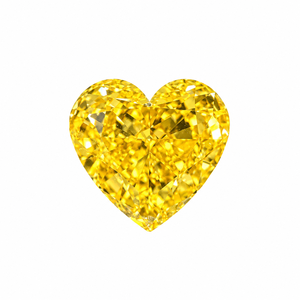 Diamant de laboratoire certifié IGI de 0,3 à 1 carat, jaune, pierre précieuse lâche, couleur VVS, taille cœur, percé au laser - Product Image 1