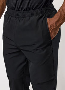 <b>Men's</b> Black Drawstring Waist Woolen Acid Vintage Sweatpants Side Pockets Quick Dry Casual Fit Linen Cotton Knitted Pants Autumn - Product Image 3