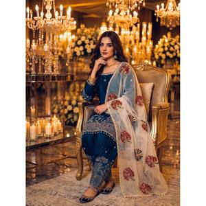 For Fendi Silk Palazzo Suit <b>Set</b>-Embroidered Sequin Casual Work Wear for Women (XS-XXL) - Product Image 2