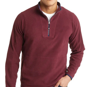 Men's Maroon Pullover Fleece <b>Sweatshirt</b> Regular Fit Solid Color Casual Crew Neck Long <b>Sleeve</b> Breathable Quick Dry 100% Cotton - Product Image 6
