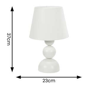 Orbit Sphere Metal Table <b>Lamp</b> Set with Sculptural <b>Ball</b> Base Fabric Shade Soft Ambient Lighting Elegant Bedroom Decor - Product Image 6