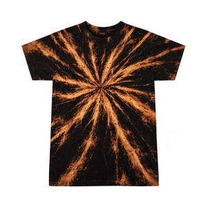 Camiseta de Manga Corta con Cuello Redondo y Estampado Tie-Dye para Hombre, Tejido de Punto Informal con Patrón - Product Image 1