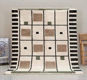 Grands tapis marocains en laine berbère personnalisés pour chambre à coucher salon ou hôtel Jute épais et coton pour les espaces - Product Image 6