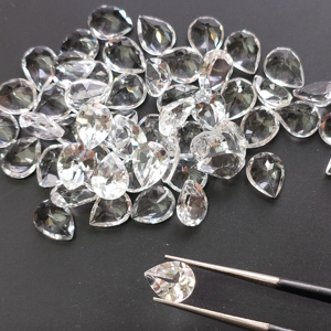 Natural White Topaz 9x7MM Pear Cut Best Quality Calibrated Loose Gemstone For Designer Jewelry Making - Product Image 1