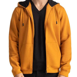 Veste polaire décontractée avec fermeture éclair intégrale raglan, couleur unie, manches longues, vêtements d'hiver pour hommes, sweats à capuche - Product Image 2