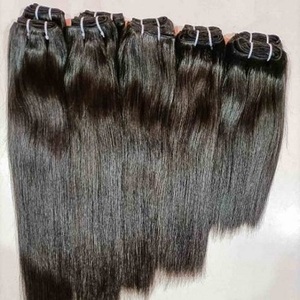 Extensiones de cabello humano natural recto Remy indio de un solo donante, recto cabello sedoso de crudo indio puro de la India - Product Image 5