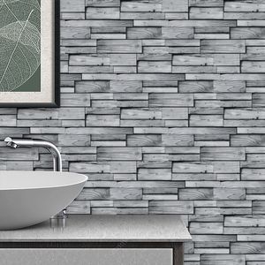 12 pz Peel Stick grigio chiaro da parete acqua resistente all'olio economico cucina arredo bagno per affitto a parete - Product Image 5
