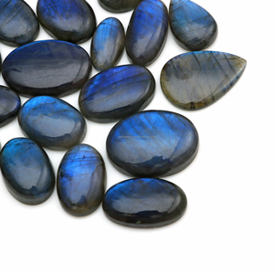 High Quality Natural Cabochon Blue <b>Labradorite</b> Round Pear Mix Sizes Flatback Stone Loose Gemstone for Jewelry Making - Product Image 3