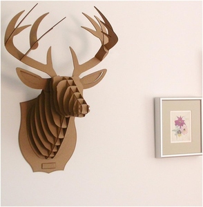 <b>3D</b> <b>Puzzle</b> Aluminum Head Wildlife Deer Animal Sculpture Creative Wall Hanging Art Extravagant Design for Christmas (15.5 Inches - Product Image 4