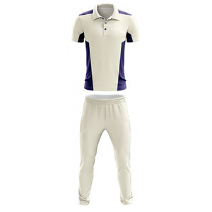Elegante uniforme de cricket con camiseta ventilada y pantalones flexibles diseñados para un juego activo. - Product Image 1