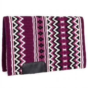 Vente en gros de couvertures de selle pour chevaux de style western, fabriquées à la main, 100% laine pure, coussin de selle Navajo, absorbant les chocs, équipement d'équitation direct - Product Image 2