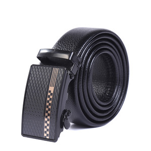 Ceinture en cuir PU pour homme, style affaires et mode, largeur 3,5 cm, avec boucle automatique à cliquet en fer, vente en gros - Product Image 1